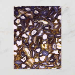 Carte Postale Motif en pierre blanche Brown violet