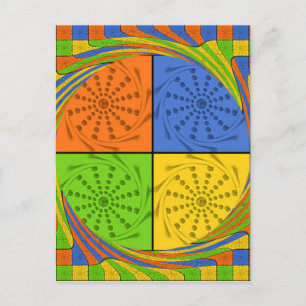 Carte Postale Motif en tissu égyptien sans couture