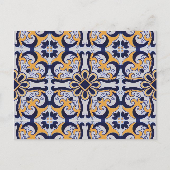 Carte Postale Motif en tuiles portugaises (Devant)