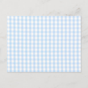 Carte Postale Motif en vichy bleu clair