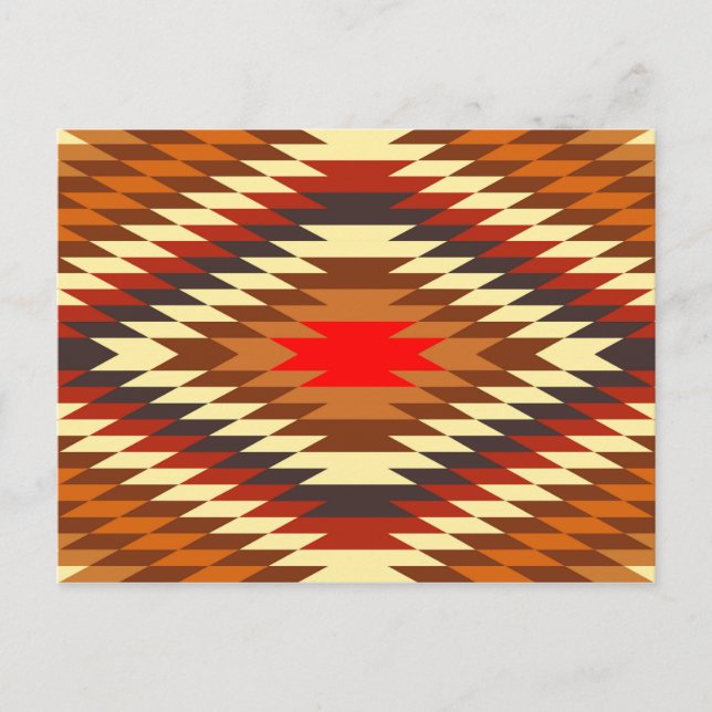 Carte Postale motif ethnique traditionnel américain (Devant)