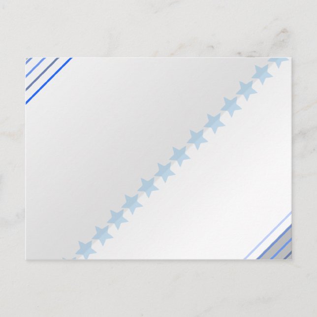 Carte Postale Motif étoile bleu clair (Devant)