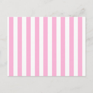 Carte Postale Motif Fille Bébé rose en bandes solides