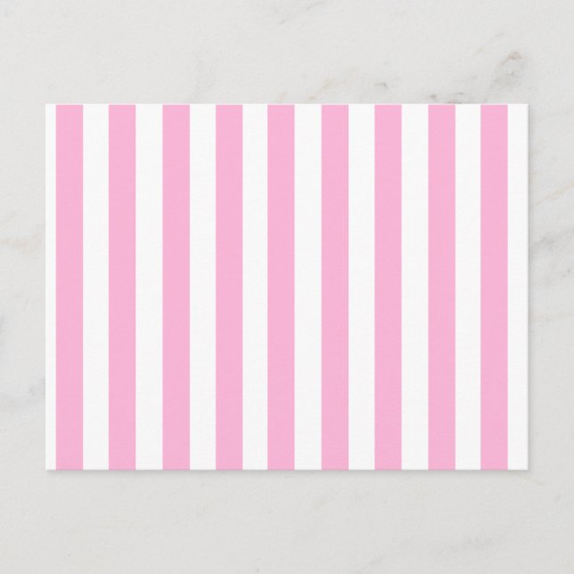 Carte Postale Motif Fille Bébé rose en bandes solides (Devant)