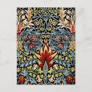 Carte Postale Motif floral à tête de serpent de William Morris