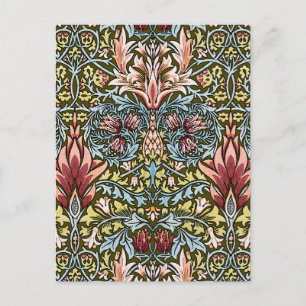 Carte Postale Motif floral à tête de serpent de William Morris