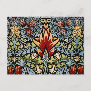 Carte Postale Motif floral à tête de serpent de William Morris