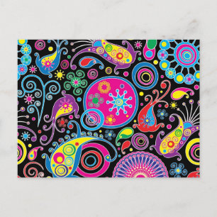 Carte Postale Motif génial superbe de Paisley