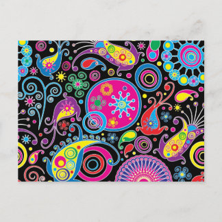 Carte Postale Motif génial superbe de Paisley