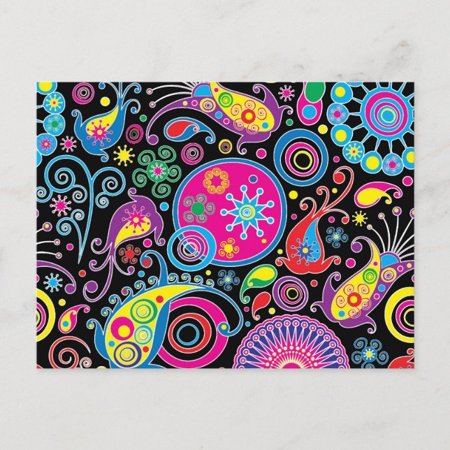 Carte Postale Motif génial superbe de Paisley (Devant)