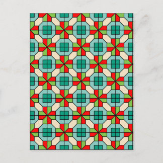 Carte postale motif géométrique