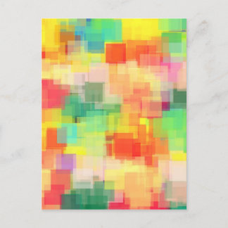 Carte Postale Motif géométrique Abstrait multicolore