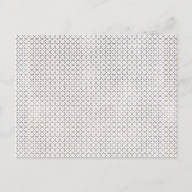 Carte Postale Motif géométrique beige islamique (Devant)