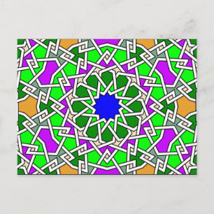Carte postale motif géométrique islamique