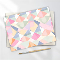 Motif géométrique Pastel | Aquarelle colorée