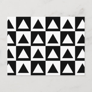Carte Postale Motif géométrique triangle noir et blanc