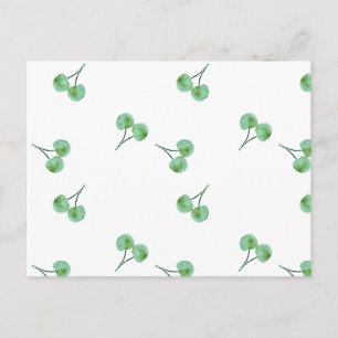 Carte Postale Motif Green Cherry