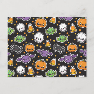 Carte postale motif Halloween Traite