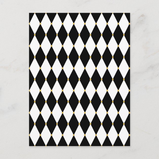 Carte Postale Motif Harlequin Diamond (Devant)