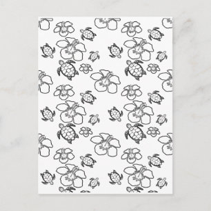 Carte postale Motif hawaïen pour adultes