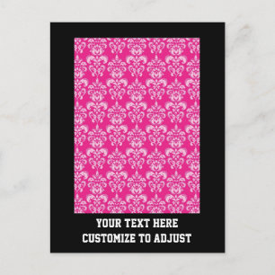 Carte Postale Motif humide rose chaud