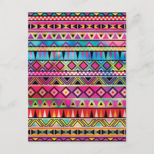 Carte Postale Motif inspiré par Aztec