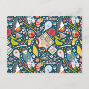 Carte Postale Motif japonais sans joint