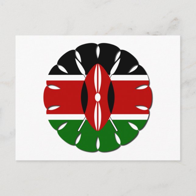 Carte Postale Motif kenyan rond : un symbole national (Devant)