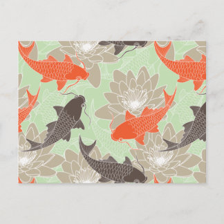Carte Postale Motif Koi