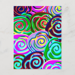Carte Postale motif lollypop
