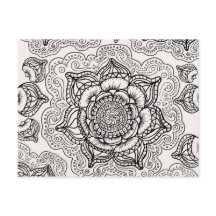 Motif Mandala super noir et blanc