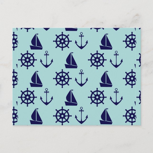 Carte Postale Motif Marin (Devant)