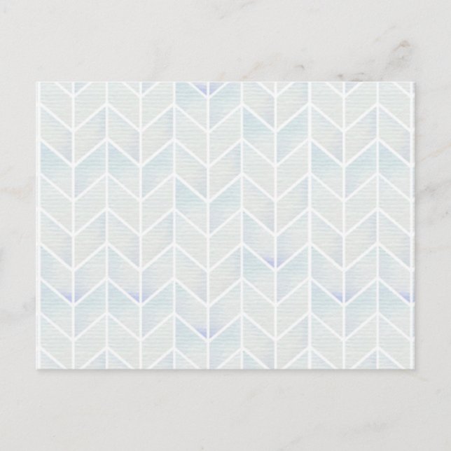 Carte Postale Motif moderne de chevron de menthe de pastel (Devant)