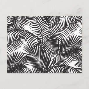 Carte Postale Motif moderne de palmiers tropicaux noirs