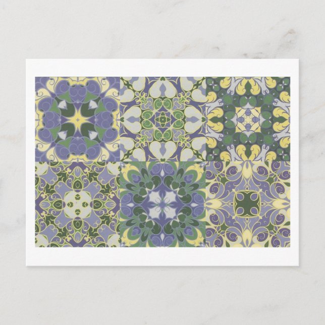 Carte postale Motif mosaïque (Devant)