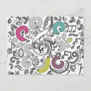 Carte Postale Motif musical