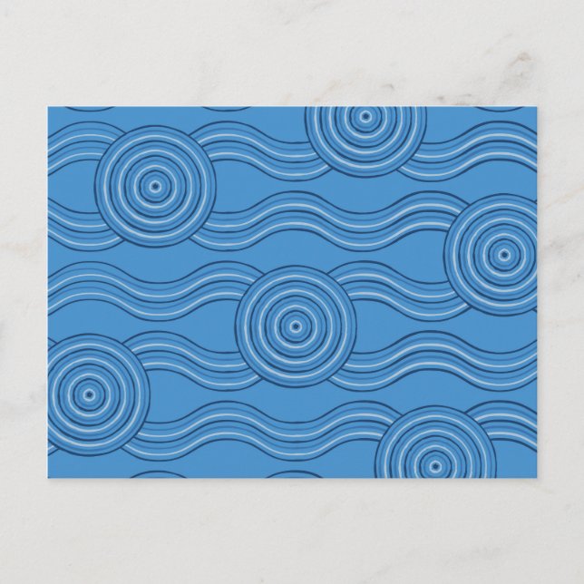 Carte postale Motif Ocean Australian Dreamtime Riv (Devant)
