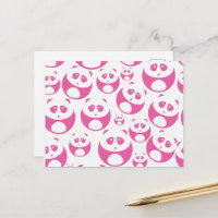 Motif Panda rose et blanc Kawaii Baby