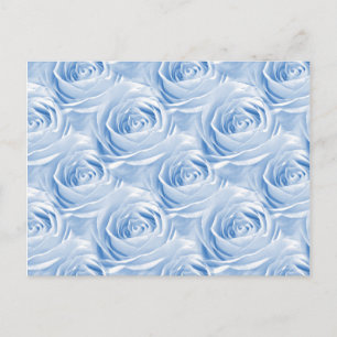 Carte Postale Motif papier peint Rose bleu
