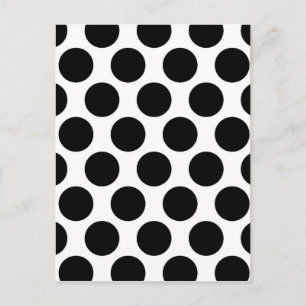 Carte Postale Motif Polkadot noir et blanc
