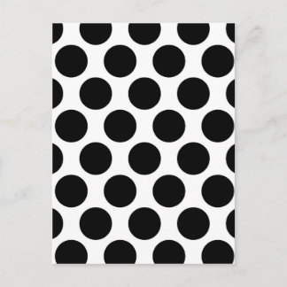 Carte Postale Motif Polkadot noir et blanc