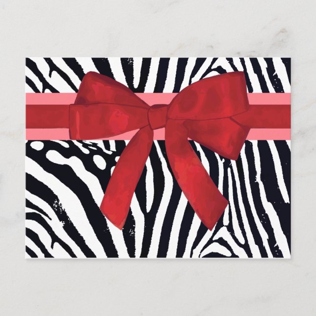Carte Postale Motif Poster de animal Zebra Stripe (Devant)