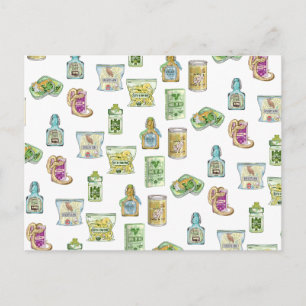 Carte Postale Motif potion de sorcière double double