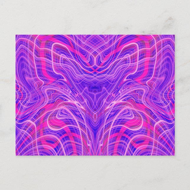 Carte Postale Motif psychédélique violet (Devant)