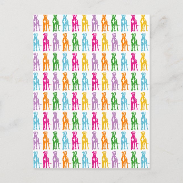 Carte Postale Motif Rainbow Mastiff (Devant)