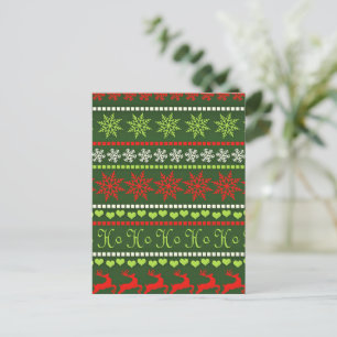 Carte Postale Motif répétitif de Noël