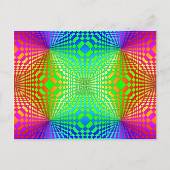 Carte Postale Motif rétro 3D super (Devant)