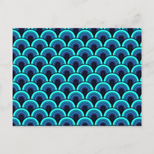 Carte postale motif rétro sans couture