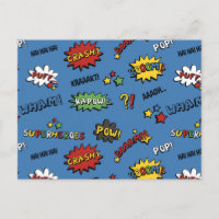 Motif Retro Superhero Enfants