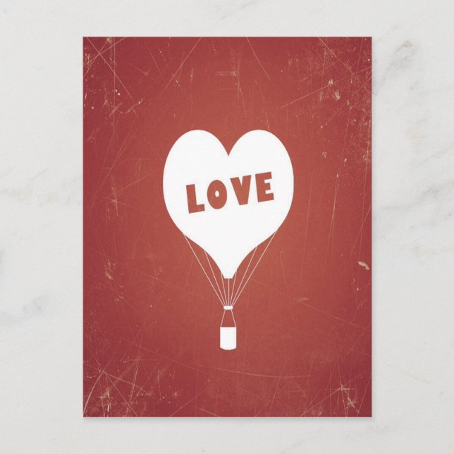 Carte Postale Motif rétro Vintage à air chaud (Devant)